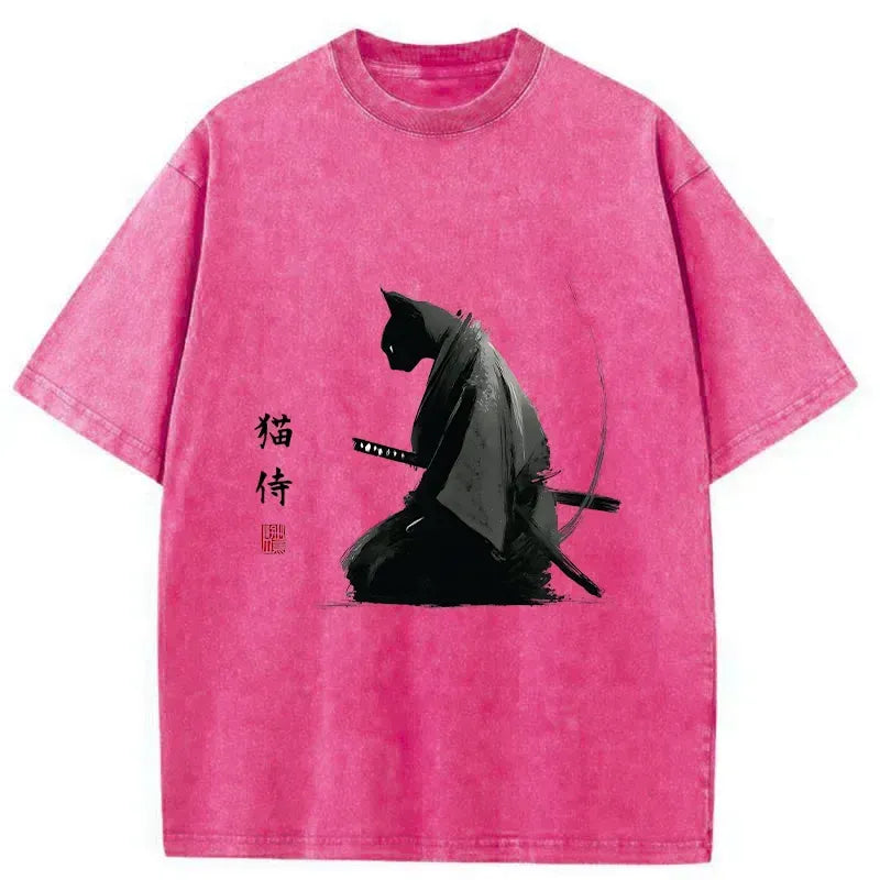 Kyoto Kneeling Cat Ukiyo-e Graphic Tee Best Seller