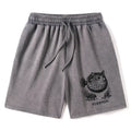 cute cat head washed shorts on sale