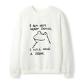 Kyoto-Lion Humorous Frog Waffle Sweatshirt