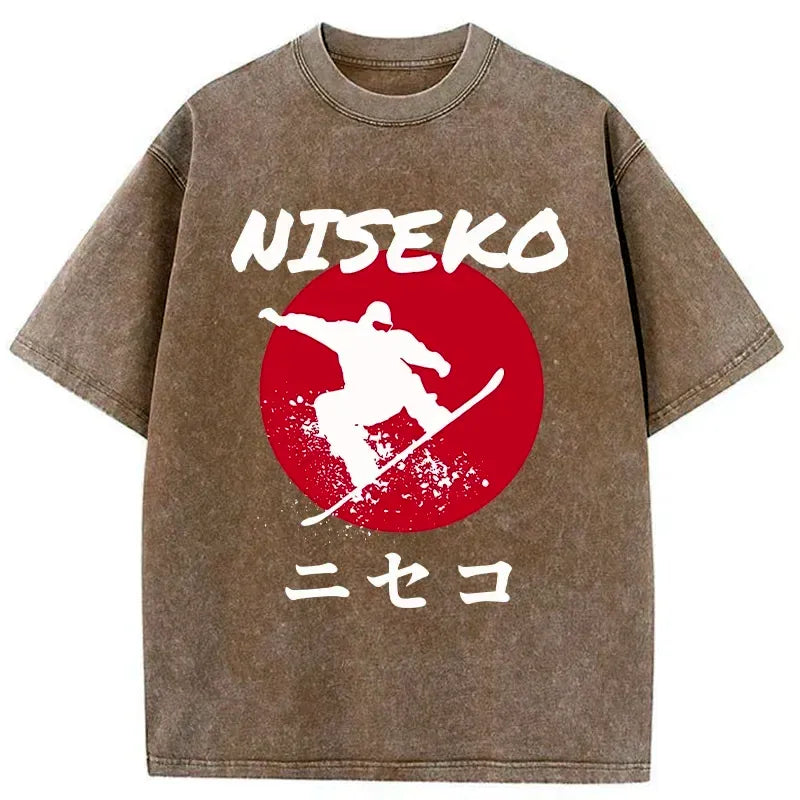 japanese vintage washed t-shirt for unisex