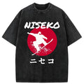 japanese vintage washed t-shirt for unisex