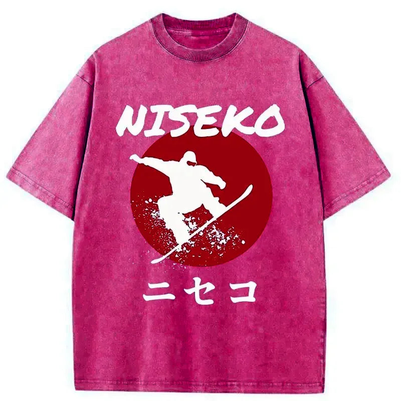 Kyoto-Lion Niseko Snowboarding Washed T-Shirt