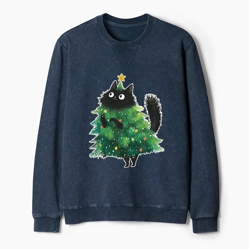 Japanese Cat Sweatshirt for Christmas