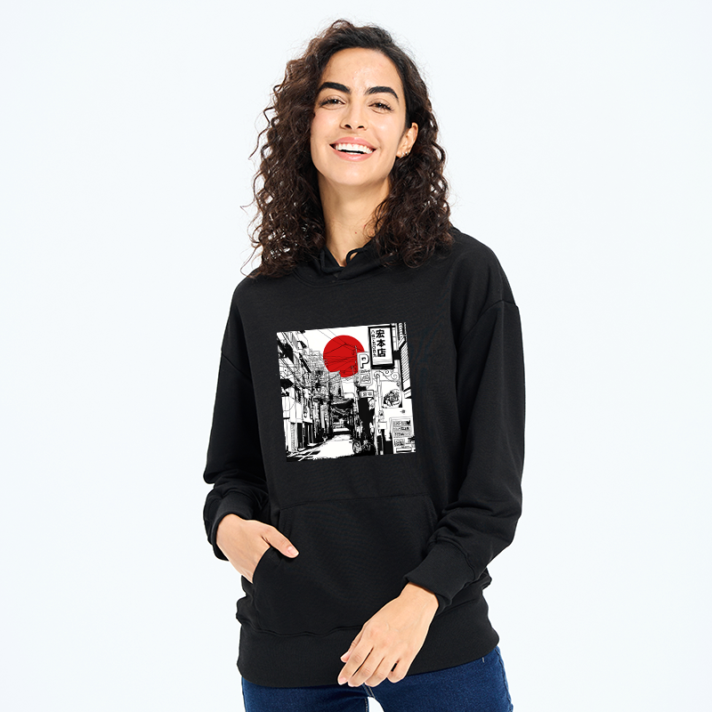 Kyoto-Lion Sunrise On The Street Classic Hoodie