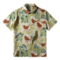 Kyoto-Lion Harmony Of Flowers And Birds Button-up Shirt