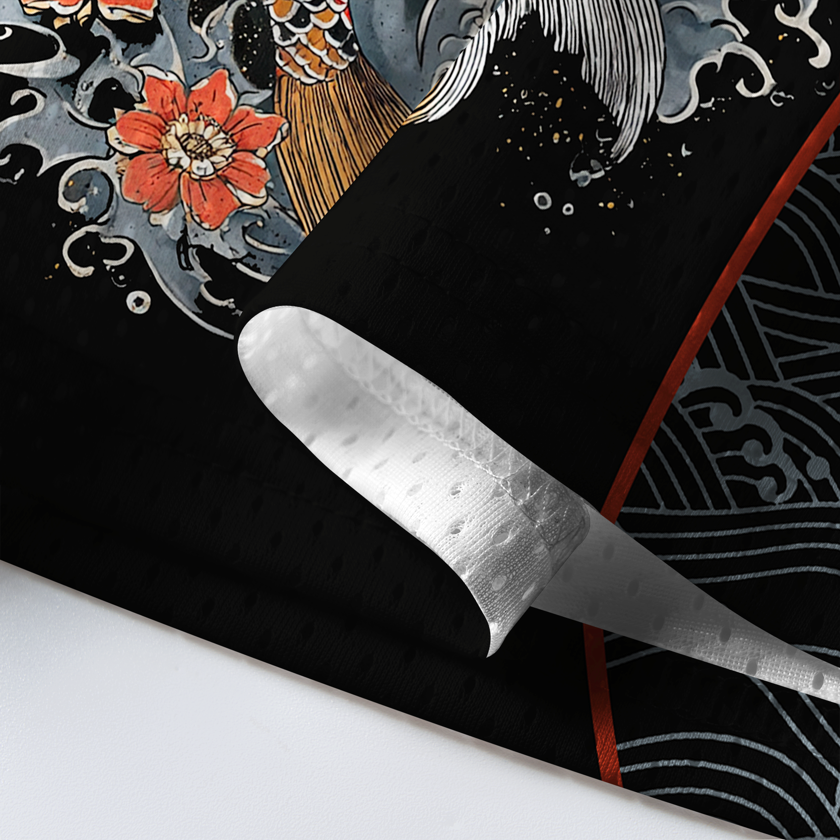 Kyoto-Lion Great Wave&Koi Zen Art Mesh Jersey