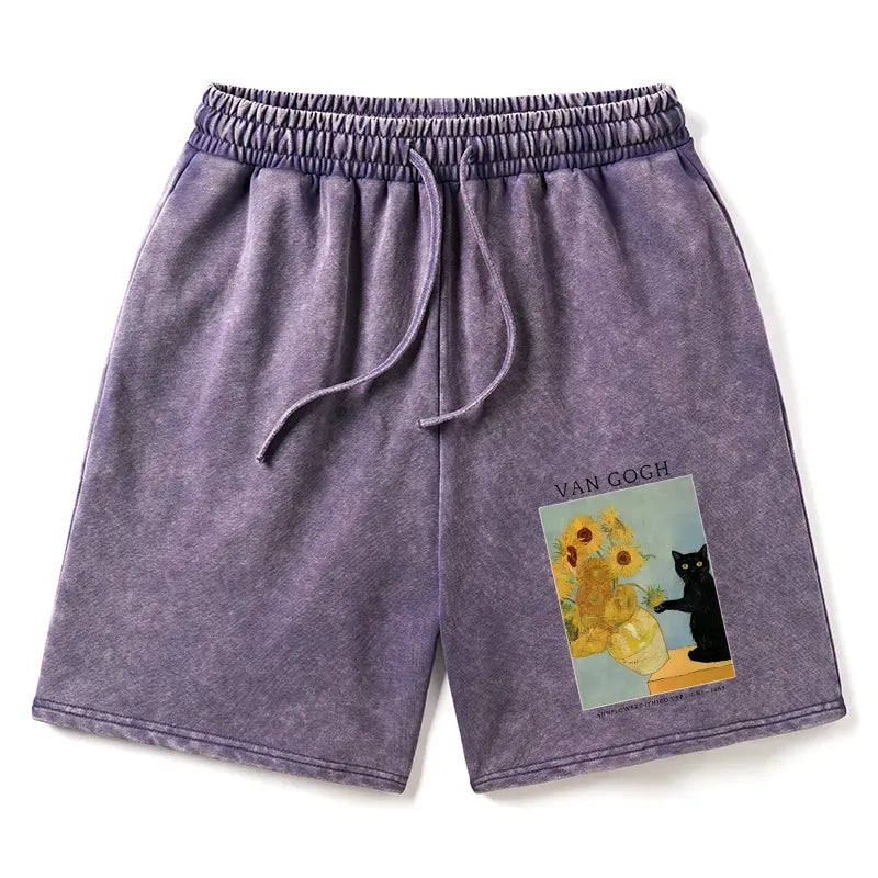 Japanese Vintage Sunflower Shorts On Sale