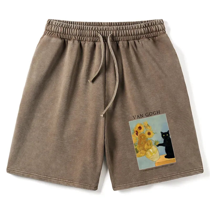 Japanese Vintage Sunflower Shorts On Sale