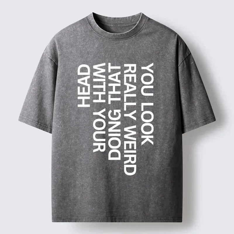 Kyoto-Lion You Look Really Weird Washed T-Shirt
