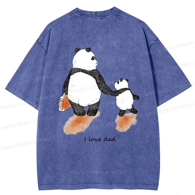 Kyoto-Lion I Love My Father Back Washed T-Shirt