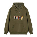 flock of christmas chickens hoodie