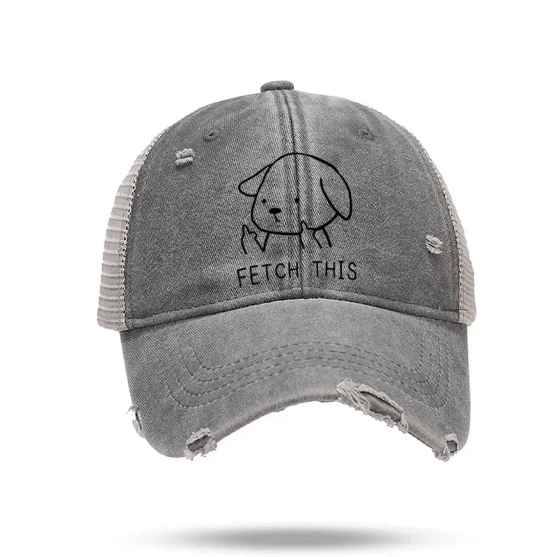 Vintage style dog trucker cap gift for him