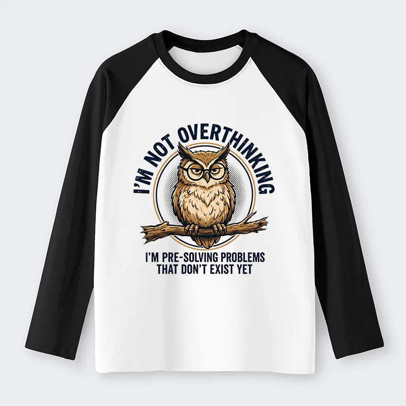 Kyoto-Lion Overthink Master Owl Raglan Long Sleeve T-shirt