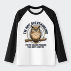 Kyoto-Lion Overthink Master Owl Raglan Long Sleeve T-shirt
