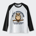 Kyoto-Lion Overthink Master Owl Raglan Long Sleeve T-shirt