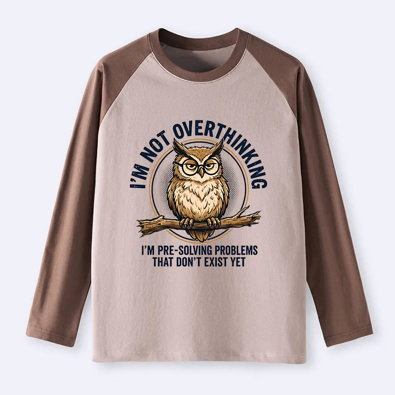 Kyoto-Lion Overthink Master Owl Raglan Long Sleeve T-shirt