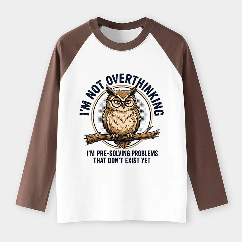 Kyoto-Lion Overthink Master Owl Raglan Long Sleeve T-shirt