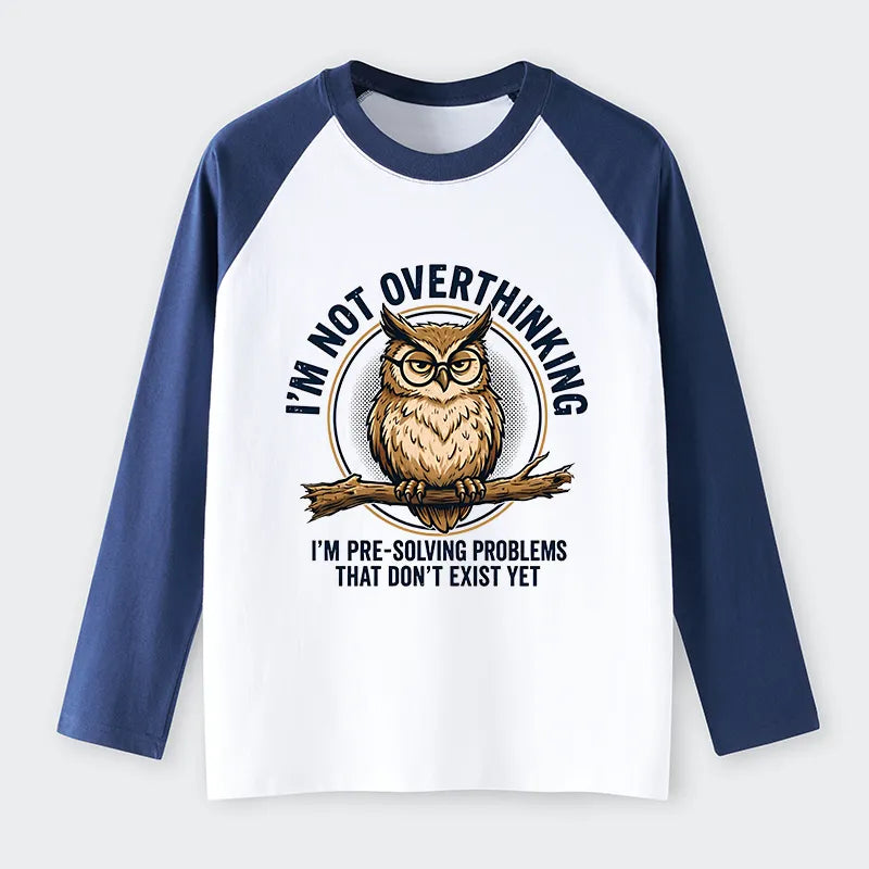 Kyoto-Lion Overthink Master Owl Raglan Long Sleeve T-shirt