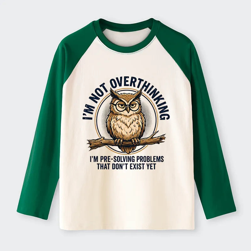 Kyoto-Lion Overthink Master Owl Raglan Long Sleeve T-shirt