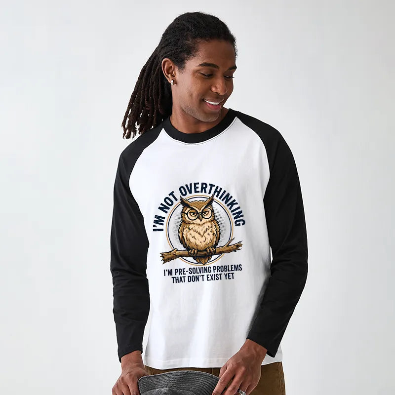 Kyoto-Lion Overthink Master Owl Raglan Long Sleeve T-shirt