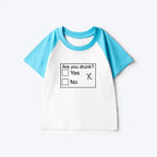 Confused Drunk Checkbox T-shirt for Boys