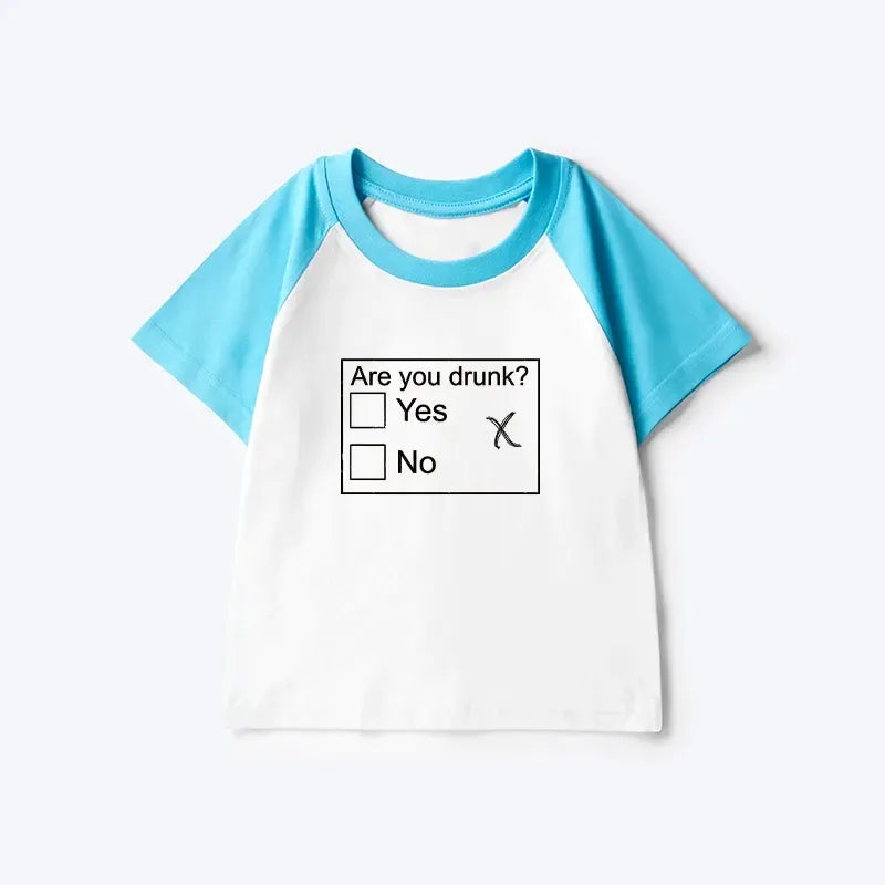 Confused Drunk Checkbox T-shirt for Boys
