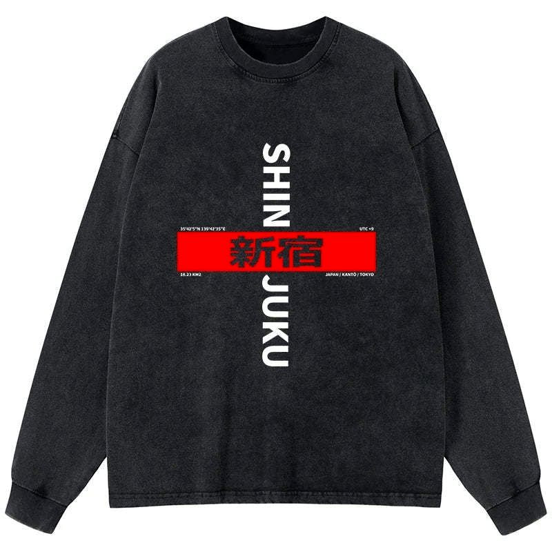 Vintage Japan streetwear long sleeve shirt