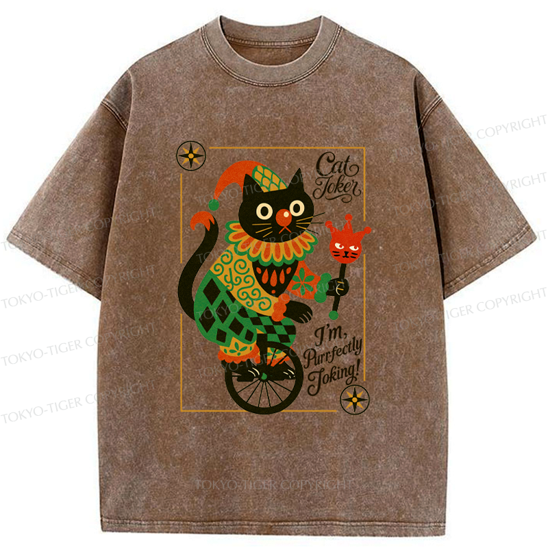 Kyoto-Lion The Cat Joker Washed T-Shirt