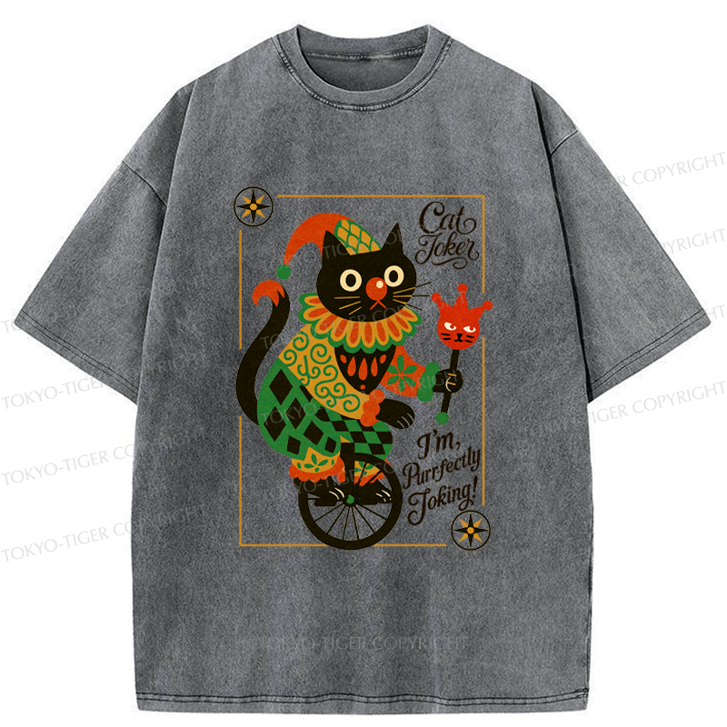 Kyoto-Lion The Cat Joker Washed T-Shirt