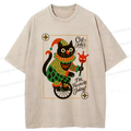 Japanese Cat Joker Washed T-Shirt
