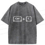 Kyoto-Lion Father's Day Funny Washed T-Shirt