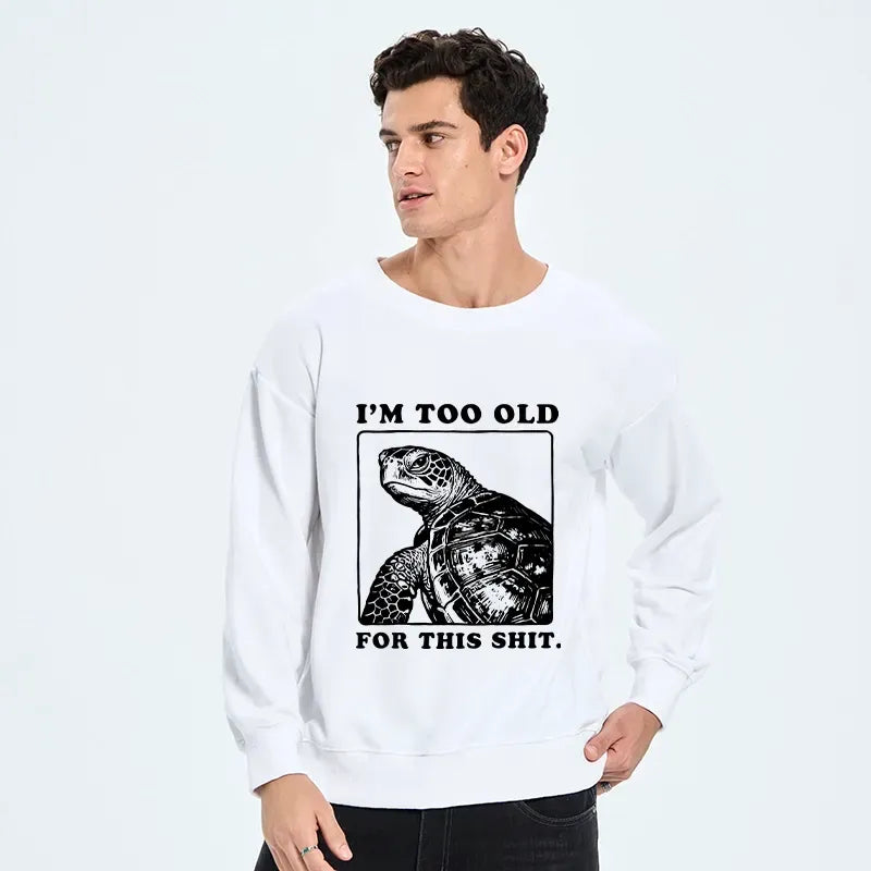 Kyoto-Lion Turtle I Quit Meme Energy Classic Sweatshirt