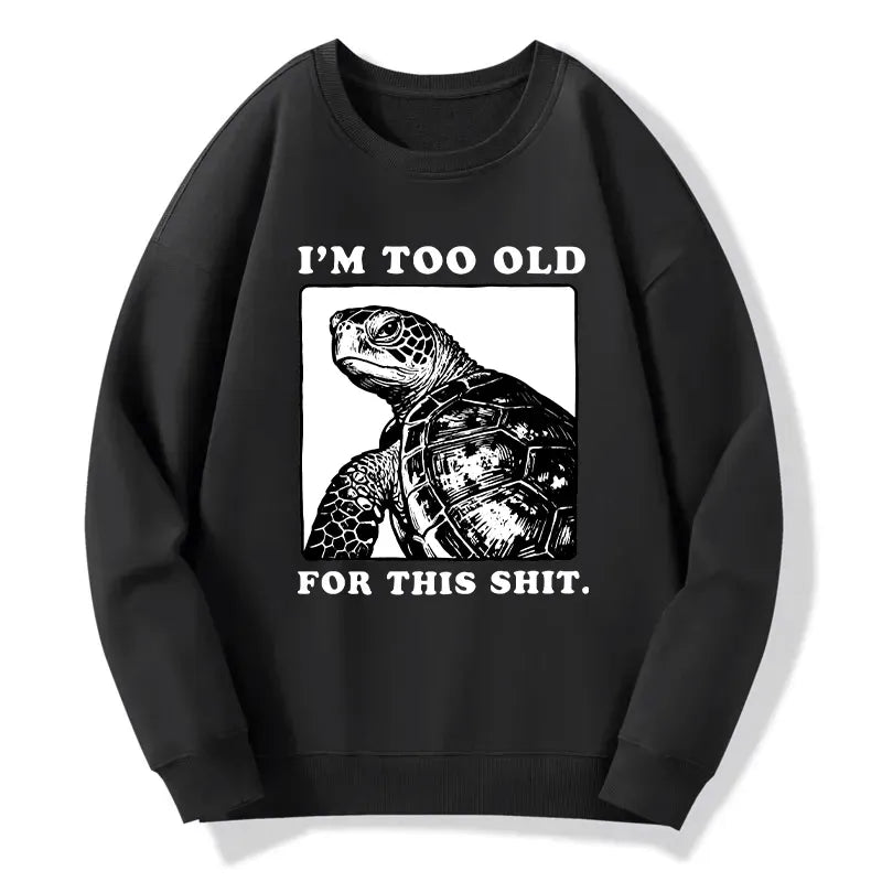 kyoto lion turtle i quit meme sweatshirt
