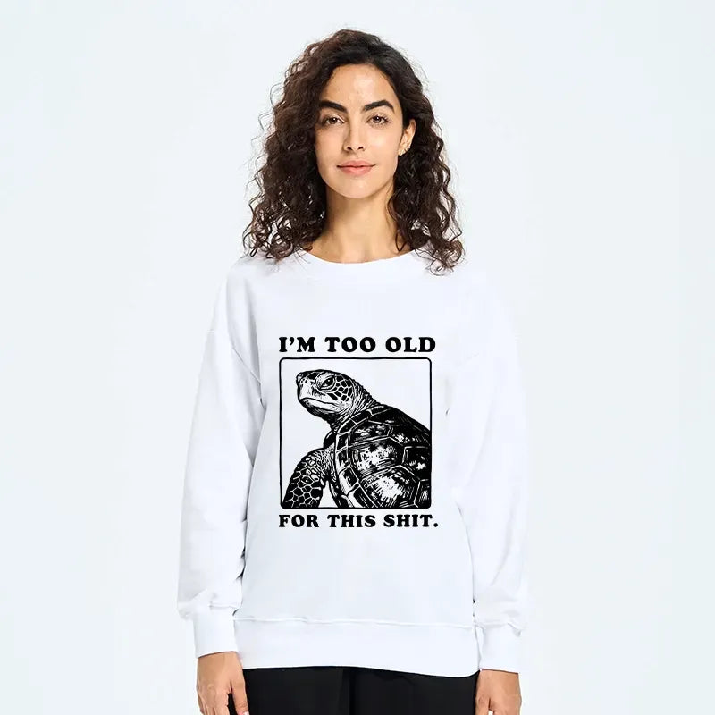 kyoto lion turtle i quit meme sweatshirt