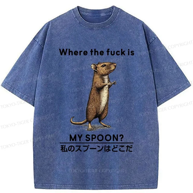 Kyoto-Lion washed unisex t-shirt