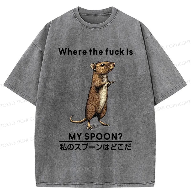 Kyoto-Lion washed unisex t-shirt