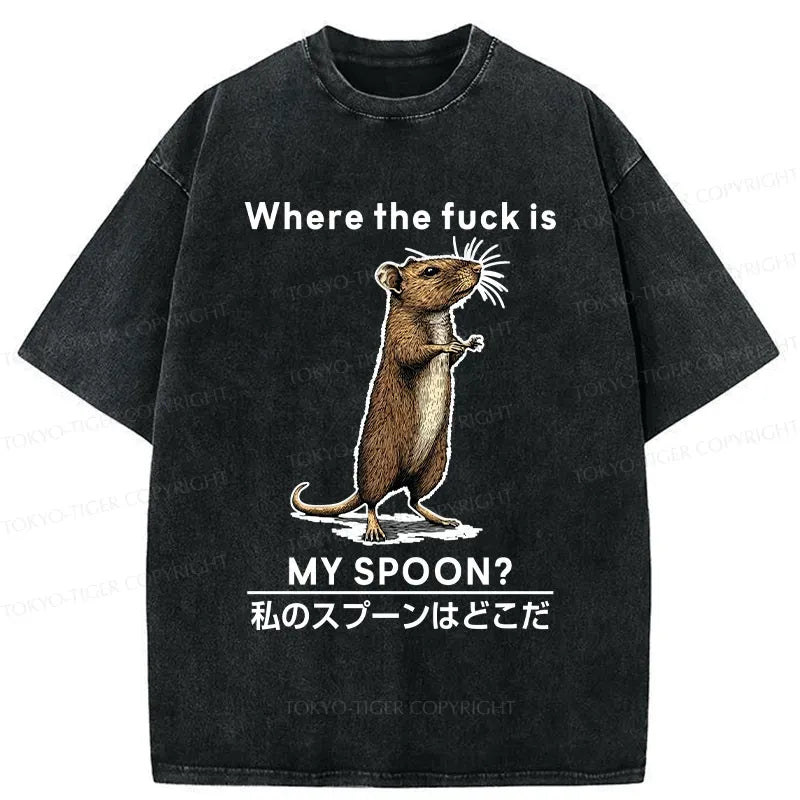 Kyoto-Lion washed unisex t-shirt