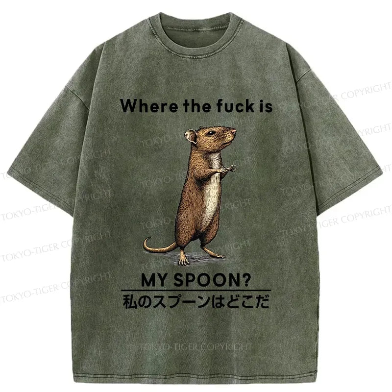Kyoto-Lion washed unisex t-shirt