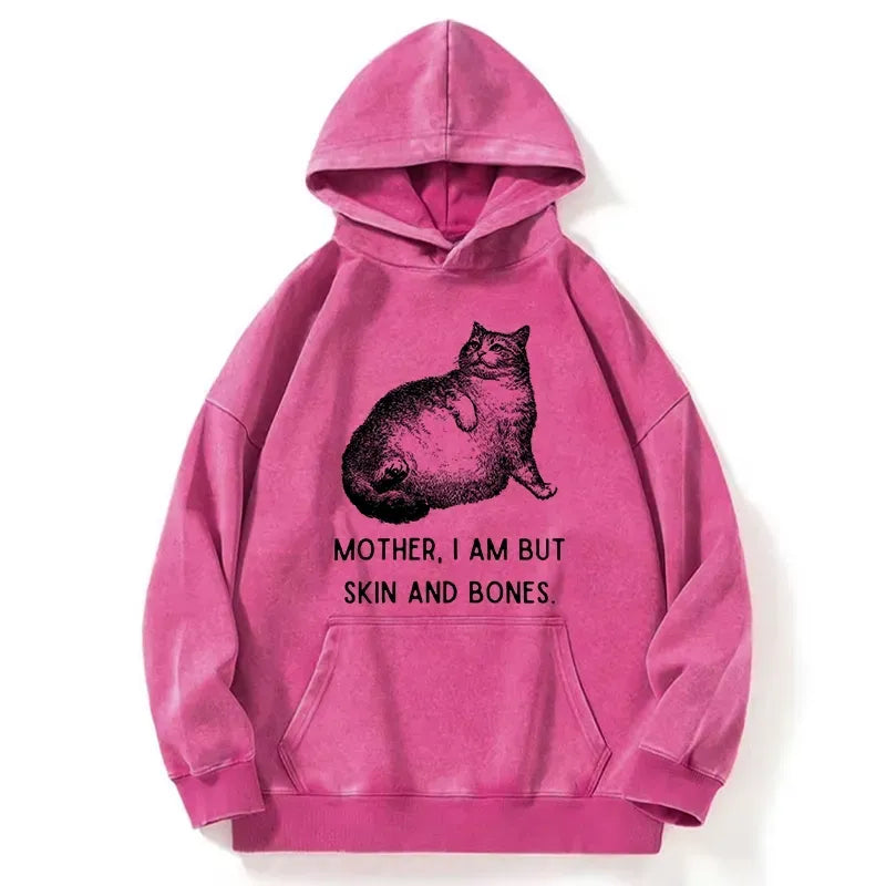 Kyoto-Lion Skin & Bones Cat Washed Hoodie