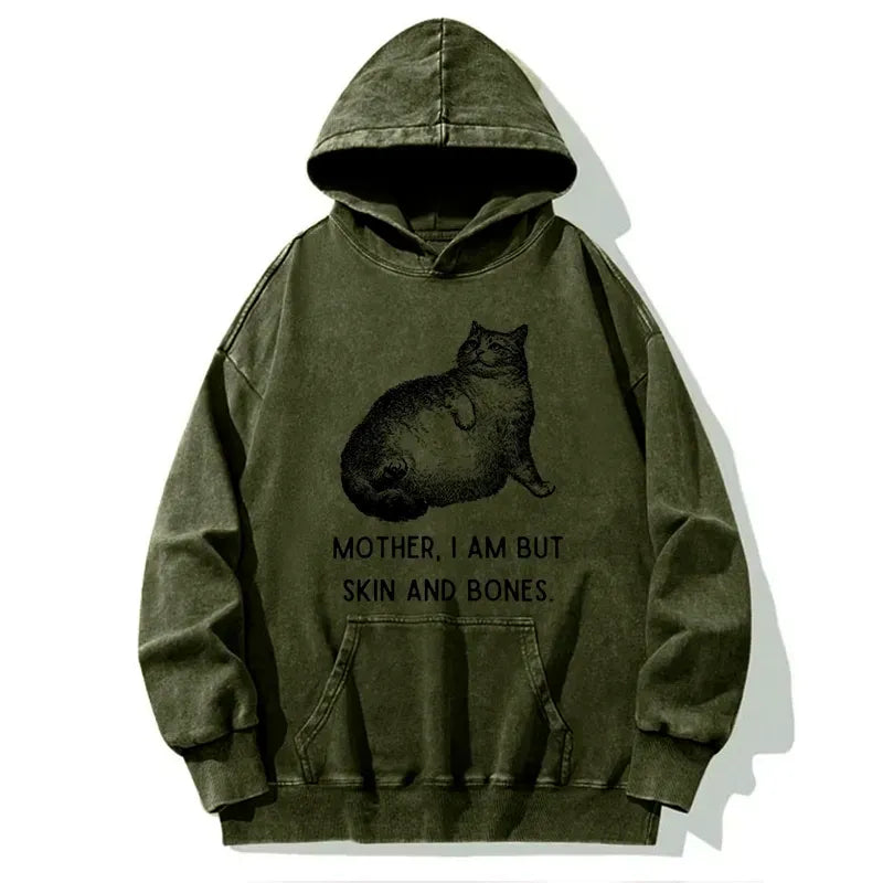 Kyoto-Lion Skin & Bones Cat Washed Hoodie