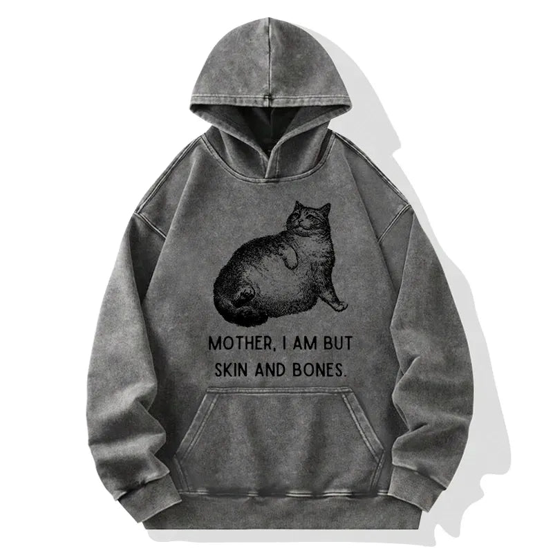 Kyoto-Lion Skin & Bones Cat Washed Hoodie