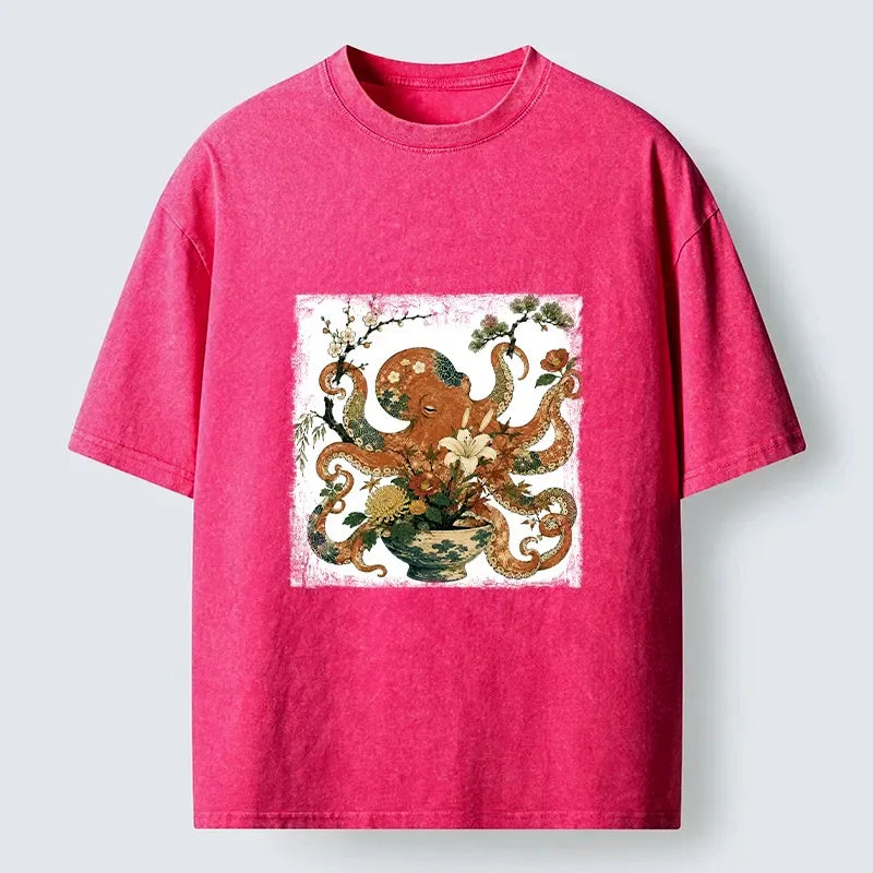 Japanese Vintage Washed T-Shirt for Summer
