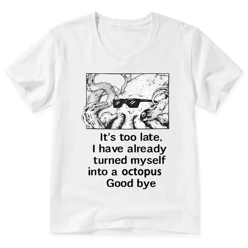 Kyoto-Lion Octopus Meme I Disappeared Completely V-Neck Classic T-Shirt