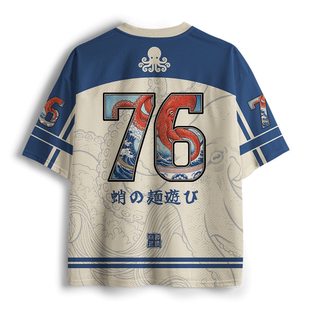 Kyoto-Lion Octopus Ramen Kanagawa Waves Mesh Jersey