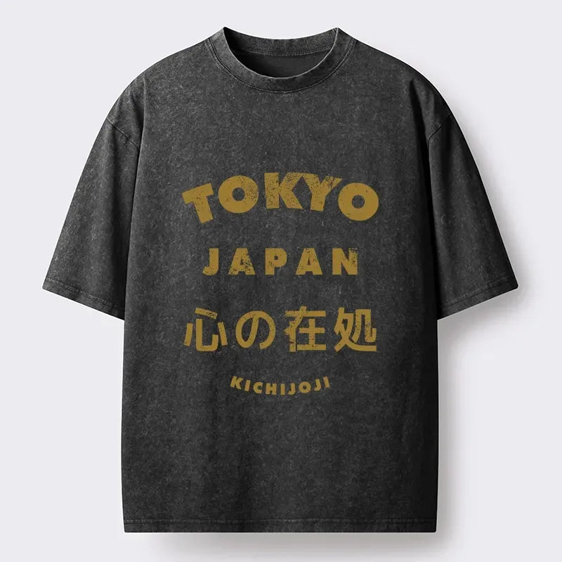 Japanese Vintage Washed T-Shirt for Everyday