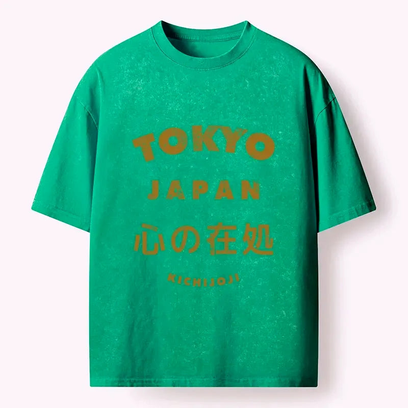 Unisex Cotton T-Shirt with Japanese Print