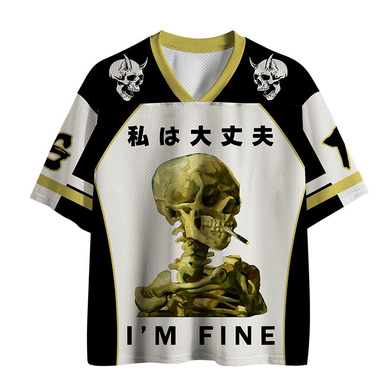 I'm Fine Funny Mesh Jersey Streetwear