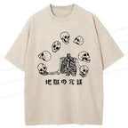 japanese skeleton performing acrobatics t-shirt