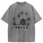 unisex washed skeleton t-shirt on sale