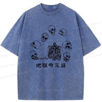 japanese skeleton performing acrobatics t-shirt